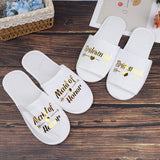 Bride Shower Bride Wedding Decoration Bridesmaid Hen Party Spa Soft Slippers Ladies Bachelorette Party Supplies Gift