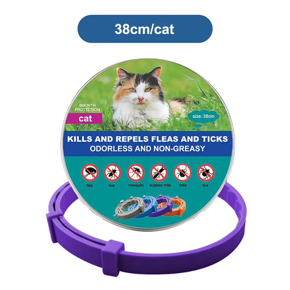 New Pet Dog Cat Collars Veterinary Anti Flea and Tick Collar for Cats Dogs Anti-parasitic Necklace for Large Small Dogs Products