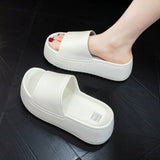 6cm New Thick Sole EVA Slippers for Women Fashion Home Platform Slippers for Summer Outwear Non Slip Elevated Slippers for Women