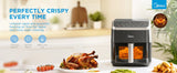 Midea Hot Air Fryer, 5L Capacity, HeatXpress Technology, 90% Less Oil, Energy and Time Saving with 7 Presets, Easy-View Window