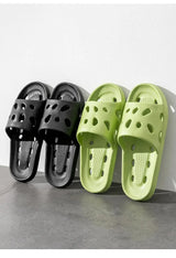 Bathroom House Cheese Slippers Light Weight Water Leaky Beach Flip Flop Non-slip Pool Swimming Aqua Shoes