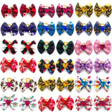 10/20/30pcs Dog Grooming Bows Love Heart Pearl Accessories Pet Dog Hair Bows Rubber Bands Small Dog Yorkshire Hair Bows