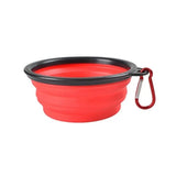 Dog Collapsible Bowl Folding Silicone Pet Travel Bowls Food Water Feeding BPA Free Foldable Cup Dish With Carabiner