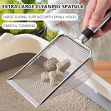 Stainless Steel Fine Mesh Cat Litter Scoop Easy To Clean Non-Stick Shovel for Reptiles Sand Efficient Durable Litter Scoop