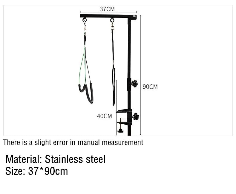 Pet Foldable Grooming Bracket Adjustable Steel Suspender Grooming Table Arm Support Dog Cat Holder Desk Pet Accessories 강아지미용