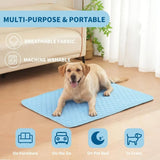 Pet Cooling Mat Dog Cat Sleeping Pad Cool Ice Silk Moisture-proof Mattress Cushion Summer Small Animal Cold Bed 5 sizes