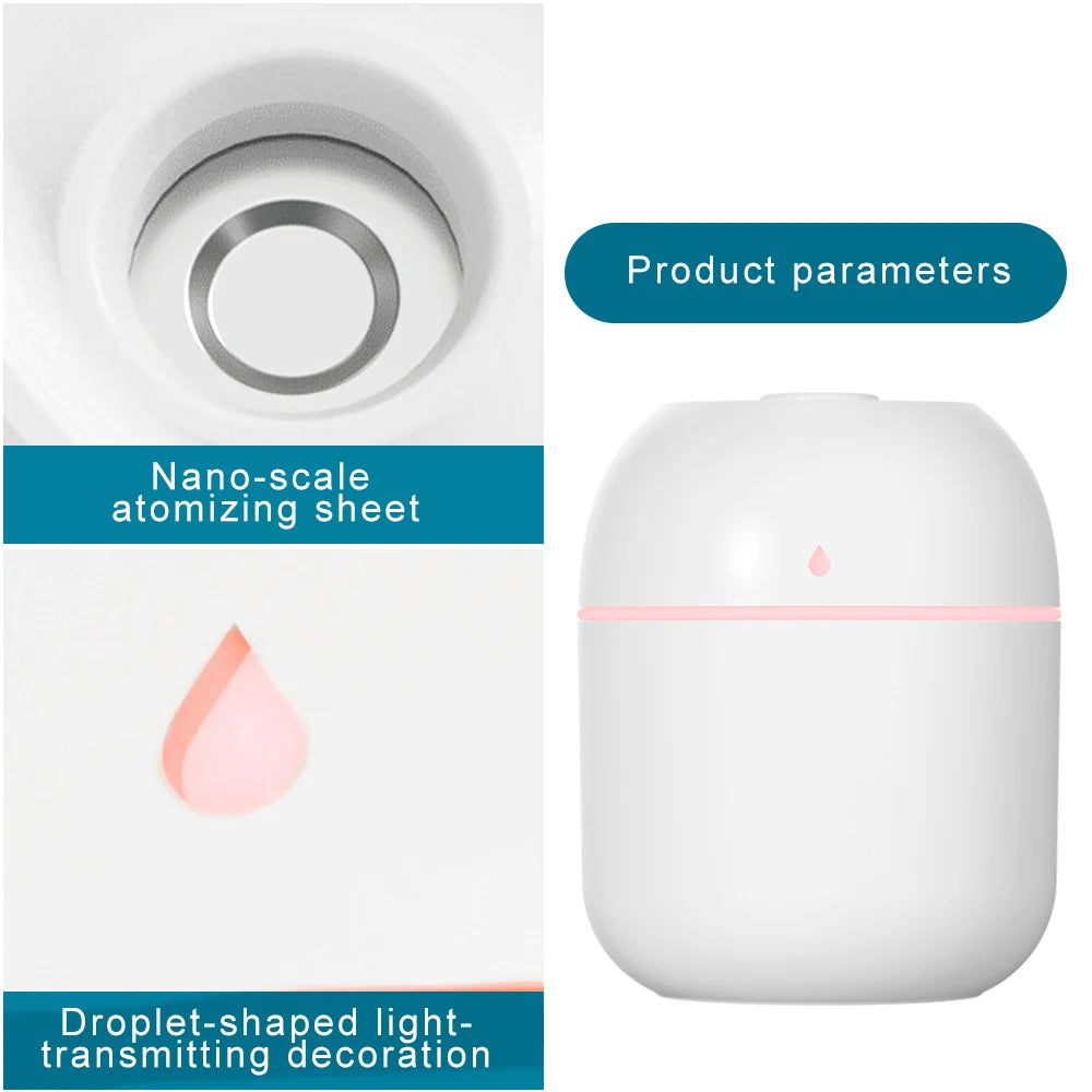 Mini Portable Water Drop Air Humidifier USB Desktop Indoor Household Mute Air Atomization Humidifier