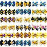 10/20/30pcs Dog Grooming Bows Love Heart Pearl Accessories Pet Dog Hair Bows Rubber Bands Small Dog Yorkshire Hair Bows