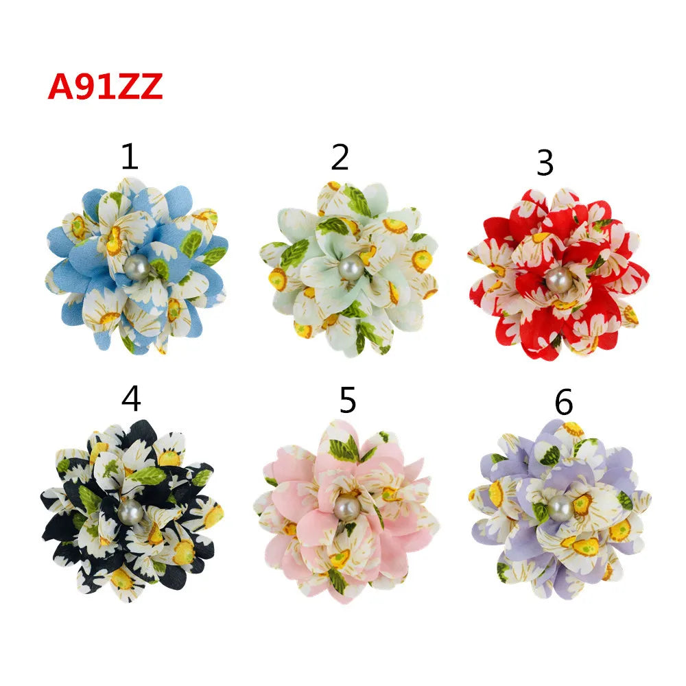 50/100pcs Big Flower-Collar Dog Flower Collar Remove Dog Bowtie Collar Accessories Pets Bow Ties Collar For Small-Large Dogs