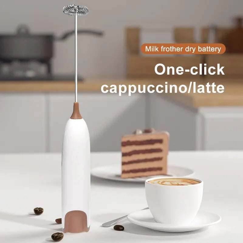 Electric Milk Frother Kitchen Drink Foamer Mixer Stirrer Coffee Cappuccino Creamer Whisk Frothy Blend Egg Beater