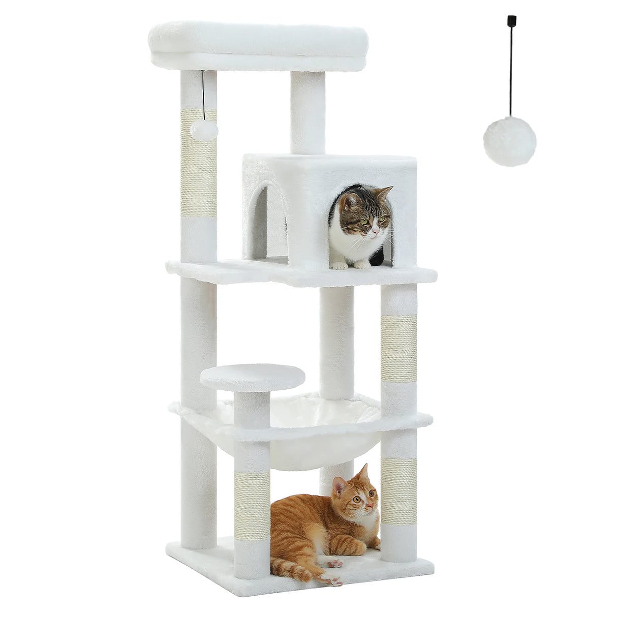 Multi-Level Cat Tree with Scratching Post Luxury Cat Tower with Condo House Cat Scratcher for Indoor Cat Accessories Pet Cat Toy