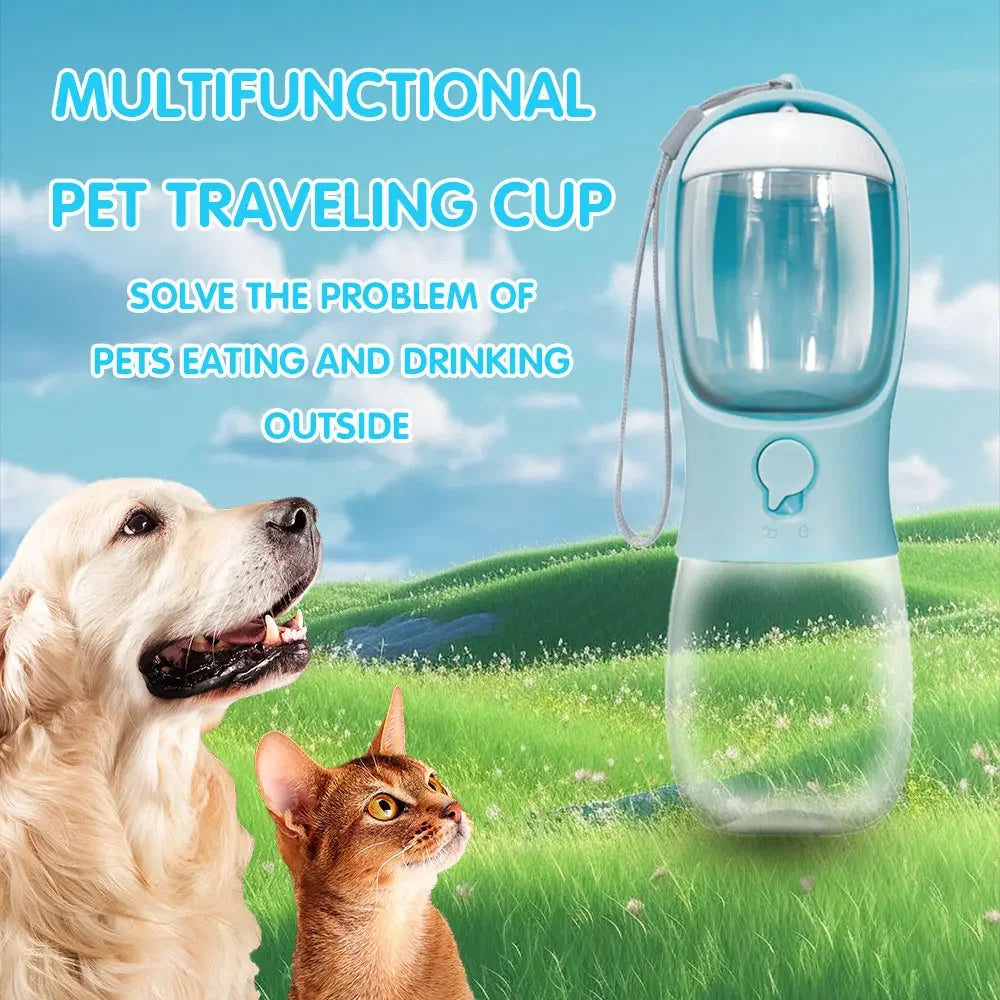 Portable Dog Cat Water Bottle with Storage Food and Water Container for Puppy Pets Feeder Bowl Outdoor Travel Pet Drinking Bowls