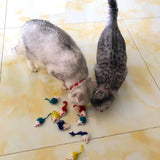 36Pcs Fur Mice Cat Toys Rattle Mouse Cat Toy Assorted Interactive Cat Toy for Indoor Kitten Cat Catch Play Mouse Toy Sound Mouse