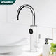 Briwellna Tankless Water Heating Faucet 220V Electric Kitchen Faucet 2 in 1 Digital Display Hot Water Heater Flowing Faucet