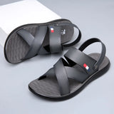 Summer Men's Brand Men's Fashion Trend Beach sandals Soft Breathable Men's Sandals Black Leather Sandals Free Shipping Shoes