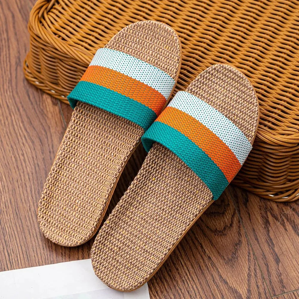 Summer Linen Women'S Slippers Flat Sandals Home Color EVA Lightweight Shoes For Women Casual Slippers Free Shipping