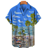 Summer Shirt Hawaiian Shirts For Men Beach Vacation Short Sleeve Tops Casual Men's Blouse Fashion Camisas De Hombre Clothing XL