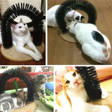 Cat Arch Self Groomer Cat Massager Toy, Interactive Cat Hair Removal Brush With Scratching Pad Toy For Indoor Cats