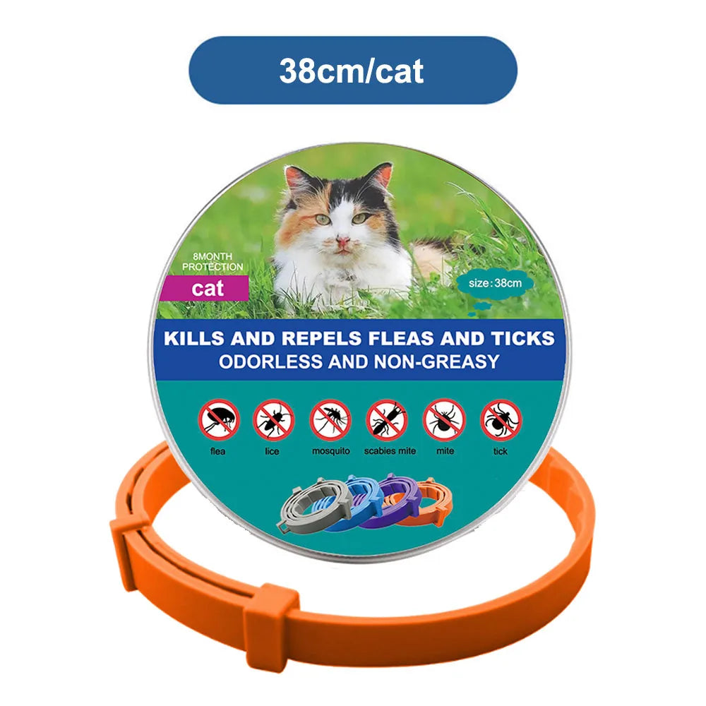 New Pet Dog Cat Collars Veterinary Anti Flea and Tick Collar for Cats Dogs Anti-parasitic Necklace for Large Small Dogs Products