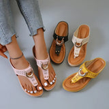 Women's Slippers 2024 Summer New Rome Wedges Causal Platform Beach Slippers Female Plus Size 43 Comfortable Ladies Slides