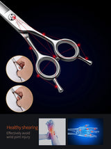 Fenice Professional Dog Grooming Scissors Kit Cutting Curved Thinning Shear 9CR Satinless Steel Scissors Set