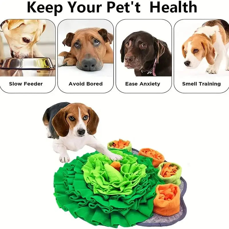 Pet Dog Snuffle Mat Nose Smell Training Sniffing Pad Dog Puzzle Toy Slow Feeding Bowl Food Dispenser Treats Pad Washable Dog toy