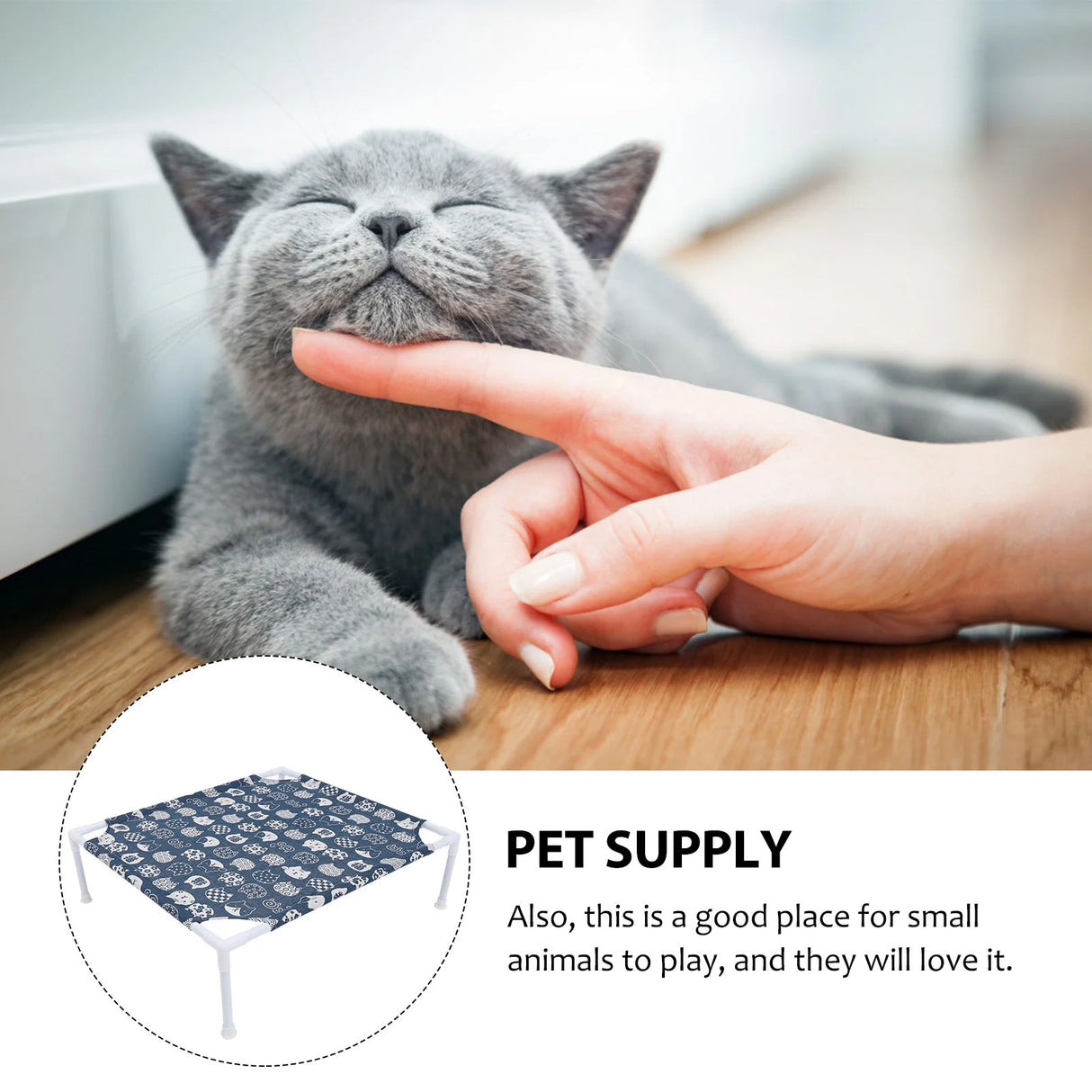 Outdoor Pet Bed Summer Cat Bed Elevated Dog Bed Cat Bed Pet Camping Raised Cot Small Pet Hammock Outdoor Dog Bed