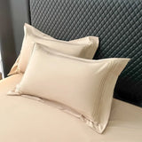 3Pcs 3 Line Embroidery White Black Duvet Cover and Pillow Shams with Zipper Closure Lightwhite Microfiber Ultra Soft Bedding set