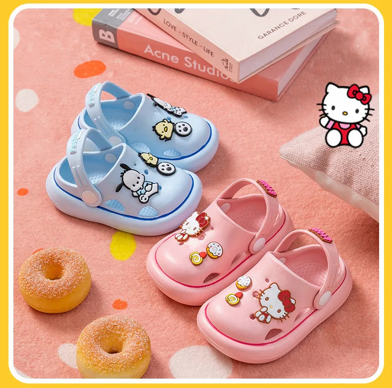 Sanrio Children's Slippers Boys and Girls Cute Soft Soled Non-slip Indoor Home Slippers Baby Garden Shoes