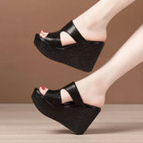 NEW Women's Summer Wedge Sandals Sexy High Heel Outer Slippers New Fashion Plus Size Sandals Open Toe Outdoor Beach Shoes