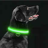 LED Glowing Dog Collar Adjustable Flashing Rechargea Luminous Collar Night Anti-Lost Dog Light HarnessFor Small Dog Pet Products