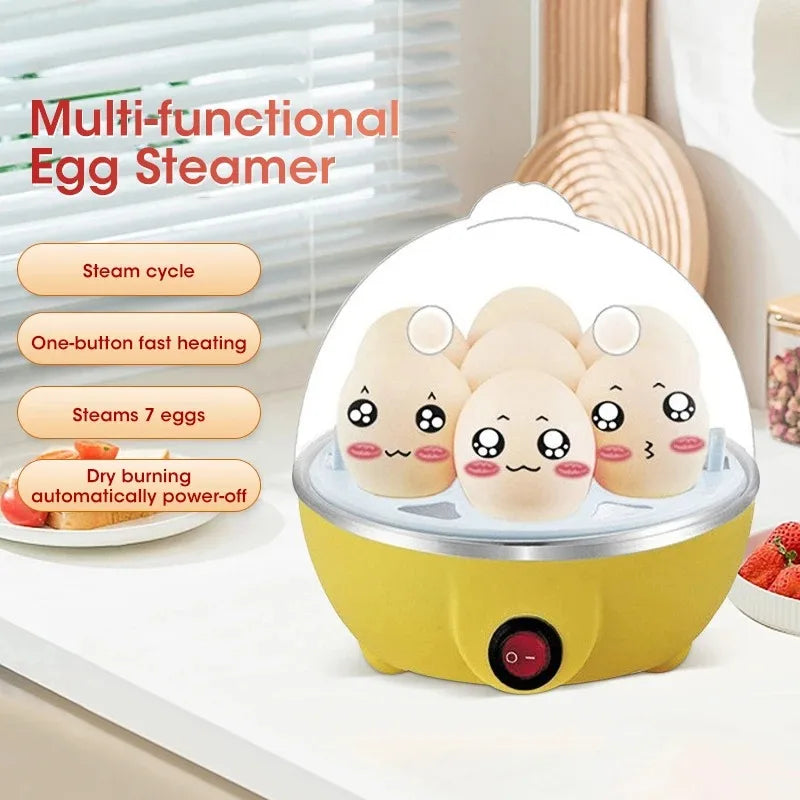 Automatic Egg Cooker Power Off Home 7 Eggs Multi-Functional Steamed Egg Custard Boiled Egg Machine Breakfast Artifact