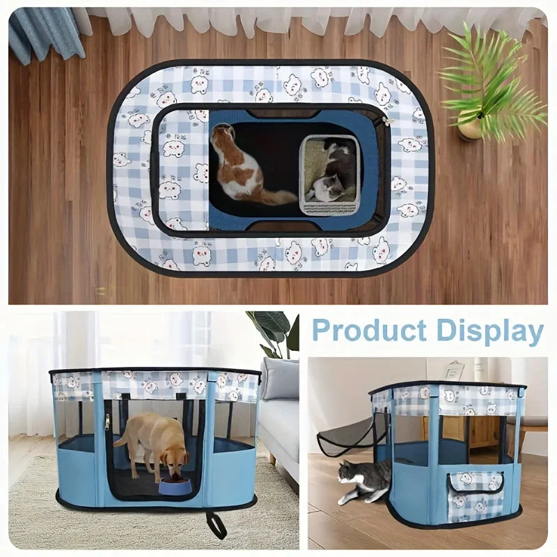 Portable Foldable Pet Playpen, Pets Houses For Dogs And Cats, Collapsible Kennel For Dogs, Cats, And Rabbits