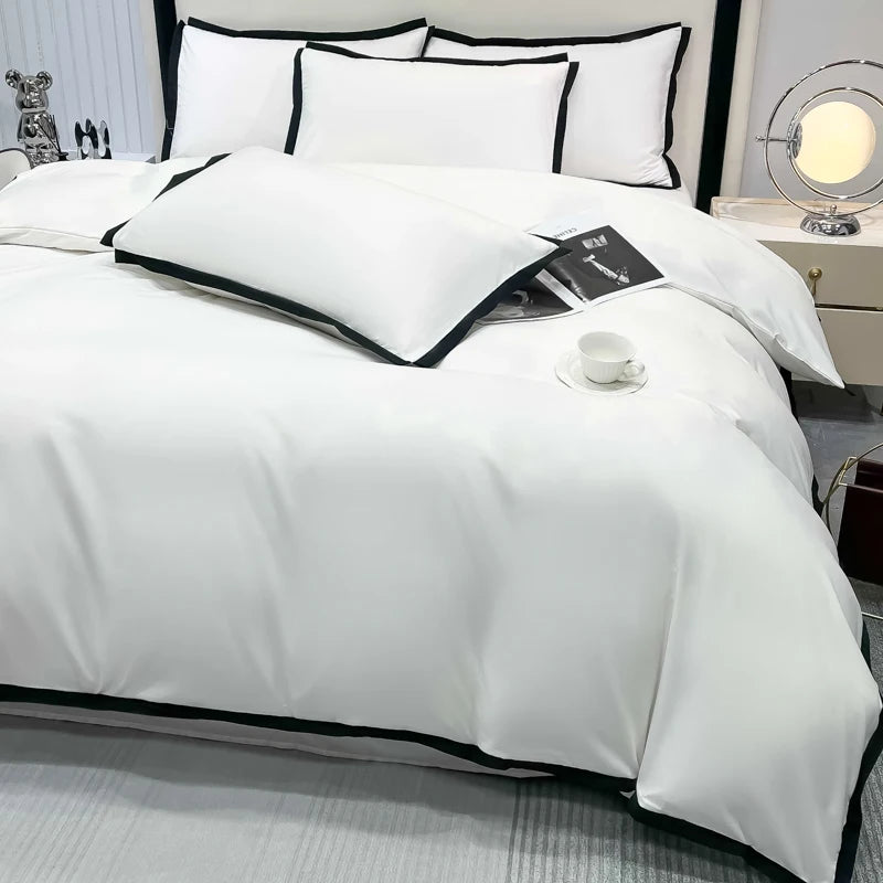 Simple Style Bedding Sets постельное белье Washed Brushed Duvet Cover with Pillowcase Luxury Bedsheets Set Queen/King Size Bed