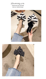 Fashion Women Slippers Women Pointed Toe Bowtie Slippers Woman Slip-on Summer Ladies Shoes Sandals