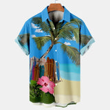 Summer Shirt Hawaiian Shirts For Men Beach Vacation Short Sleeve Tops Casual Men's Blouse Fashion Camisas De Hombre Clothing XL