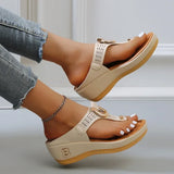 Women's Slippers 2024 Summer New Rome Wedges Causal Platform Beach Slippers Female Plus Size 43 Comfortable Ladies Slides