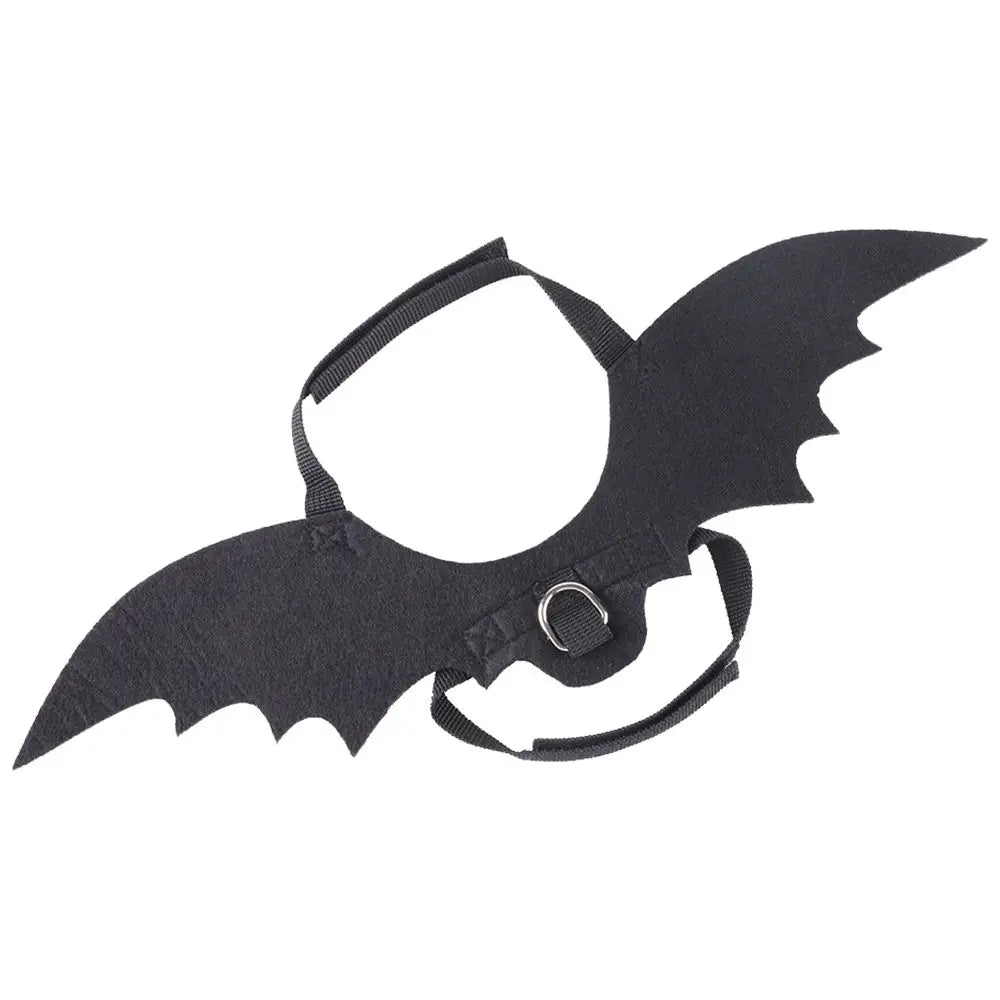 Pet Halloween Bat Wings Dog Cat Costume Party Dress Funny Cool Puppy Kitty Apparel Cosplay Prop with Traction Rope Fixing Hole