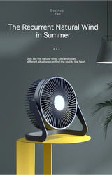 5 Inch USB Desktop Fan 360° Rotating Mini Adjustable Portable Electric Fan Summer Mute Air Cooler For Home Office