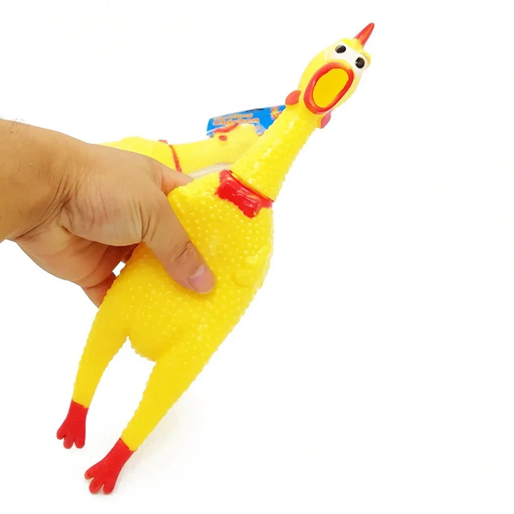 2024 Hot Sell Screaming Chicken Pets Dog Toys Squeeze Squeaky Sound Funny Toy Safety Rubber For Dogs Molar Chew Toys