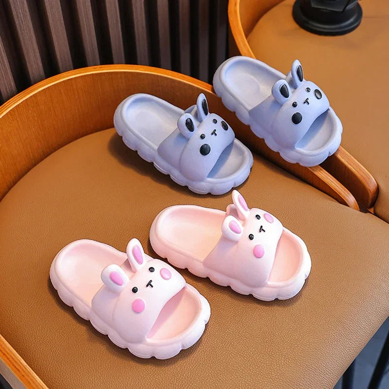 Children's Slippers Kids Summer Girls Cartoon Bunny Non-Slip Soft Soles For Children Indoor Home Boys Toddler Baby Sandals