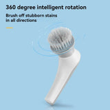 3-in-1 Electric Cleaning Brush Multi-functional USB Rechargeable Electric Rotary Scrubber Household Appliances Cleaning Gadget