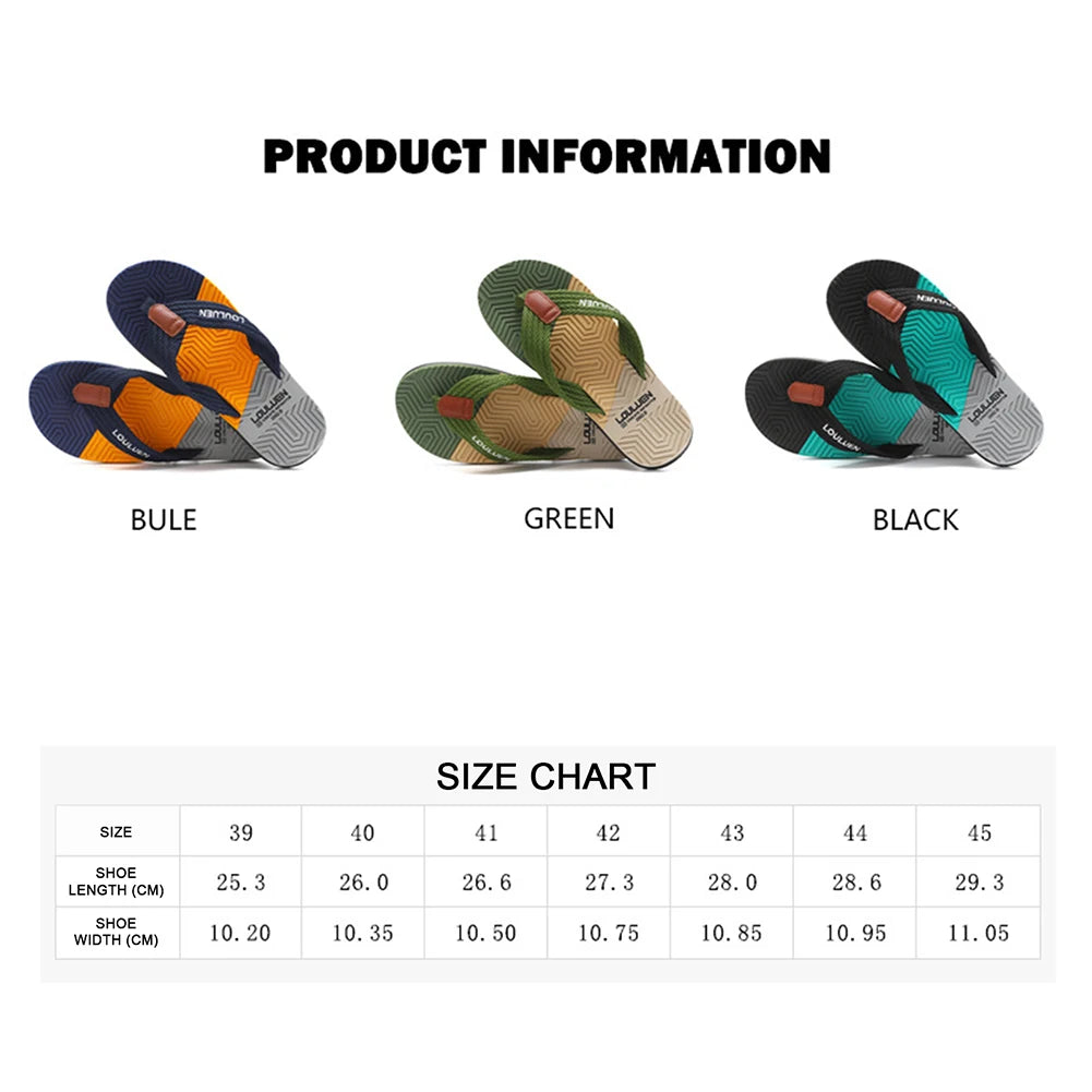 2024 New Fashion Man Flip Flops Outdoor Summer Beach Slippers for Men Casual Flip Flops Non-Slip Shoes Slippers Male