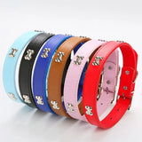 Leather Dog Collar Personalized  For Big Dogs Cute Cat Dog Collars Luxury Designer Leather For Small Dogs Cats Pet Accessories