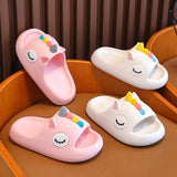 New Summer Pretty Cute Cartoon Foal Slippers Children's Non-Slip Soft Sole Sandals Boys Girls Home Slides Scuff For Kids Shoes