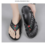 2023 Summer Slippers Men Flip Flops Beach Sandals Non-slip Casual Flat Shoes Slippers Indoor House Shoes for Men Outdoor Slides