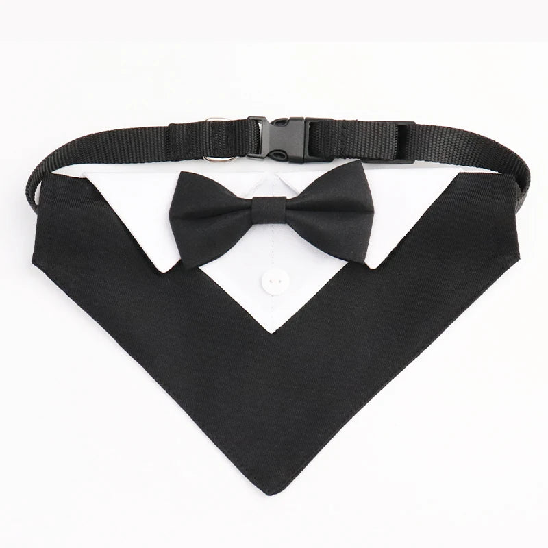 Formal Pet British Wedding Party Suit Scarf Bow Tie Collar Dog Triangle Towel Saliva Towel Pet Clothes Decoration Accessories