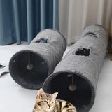 Cat Toys Tente Chat Suede Long 129cm Cat Tunnel Collapsible Tunnel  Non-staining Dirt-resistant Pet Products Pet Toys