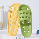 Bathroom House Cheese Slippers Light Weight Water Leaky Beach Flip Flop Non-slip Pool Swimming Aqua Shoes