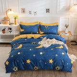 Solstice Bedding Set Duvet Cover Pillowcase Bed Linens Set Cute Yellow Gray Eye Quilt Cover Beds Flat Sheet Twin Queen King Size